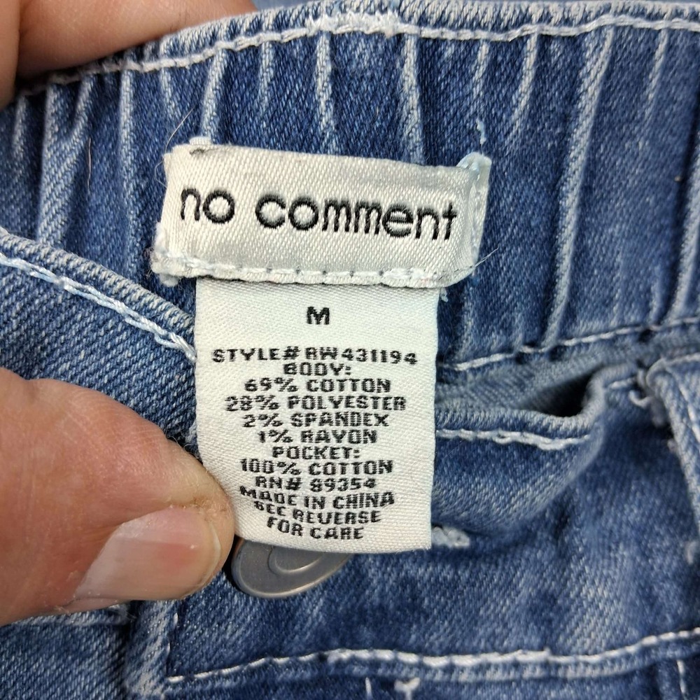 Cargo Flare Y2K Women's M Elastic Back Medium Wash No Comment RW431194 - Picture 3 of 7